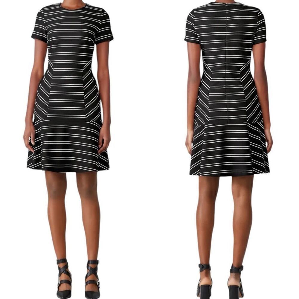Hutch Stripe Eleanor Hourglass Short Sleeve Sheath Dress Size Small